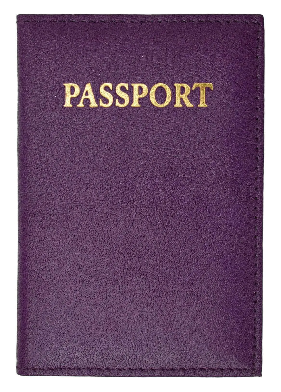 Genuine Leather Gold Logo Passport Cover Holder for Travel  151 CF (C)