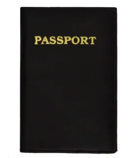 Genuine Leather Gold Logo Passport Cover Holder for Travel  151 CF (C)