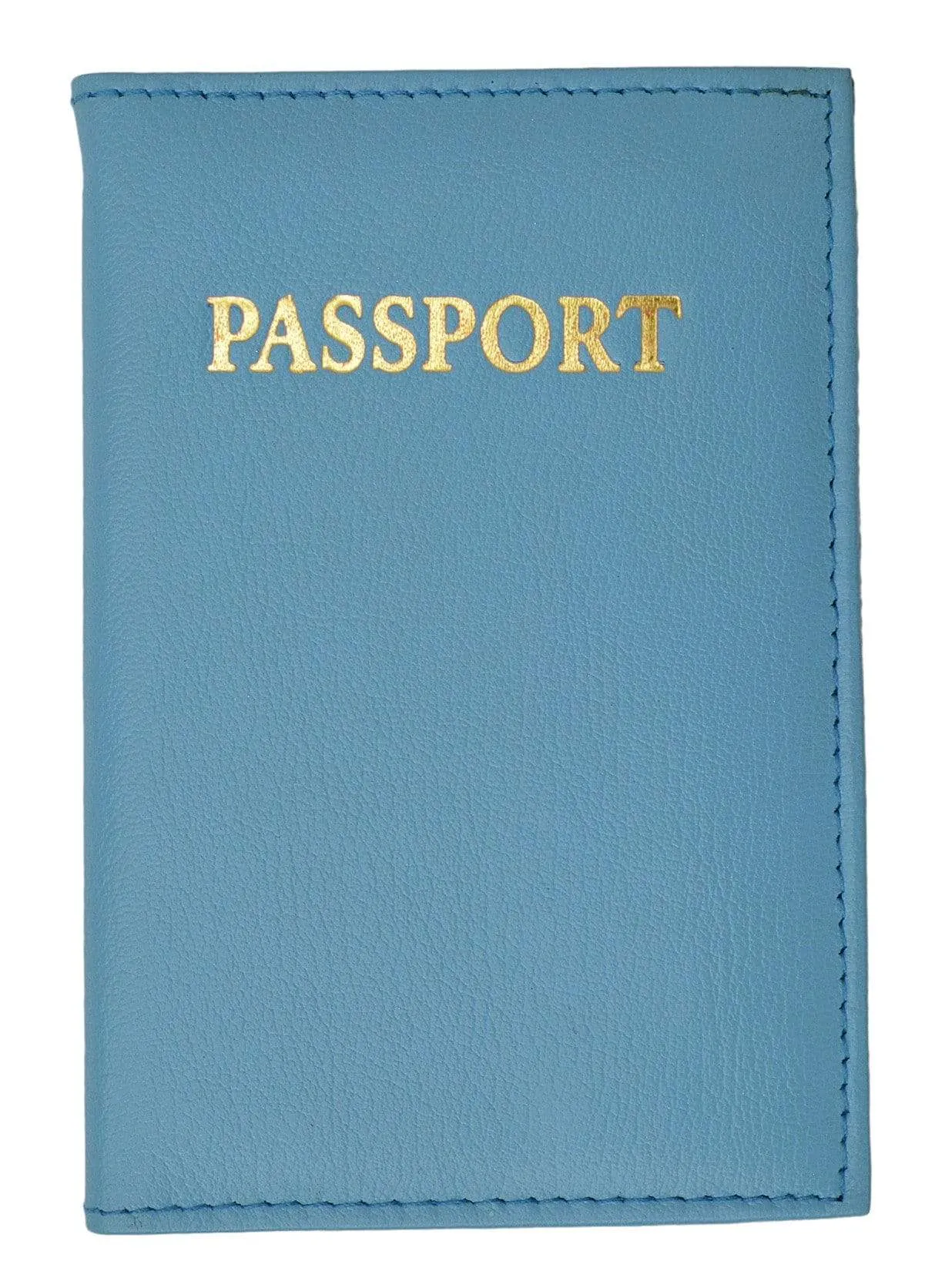 Genuine Leather Gold Logo Passport Cover Holder for Travel  151 CF (C)