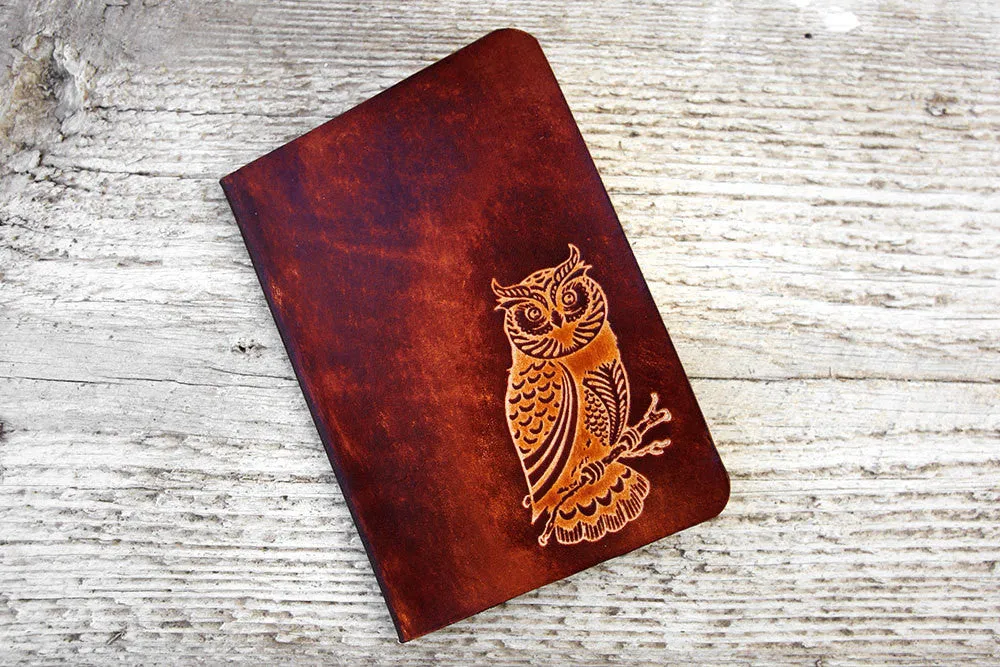 Genuine Leather Owl Travel Wallet