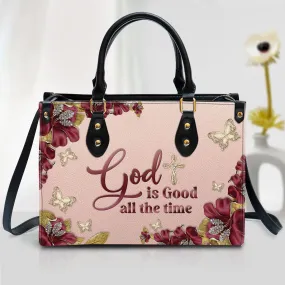 Gorgeous Christian Leather Bag - God Is Good All The Time - Christian Pu Leather Bags For Women