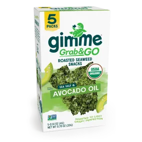 Grab & Go Avocado Oil Seaweed Snacks - .14oz (5 Pack)