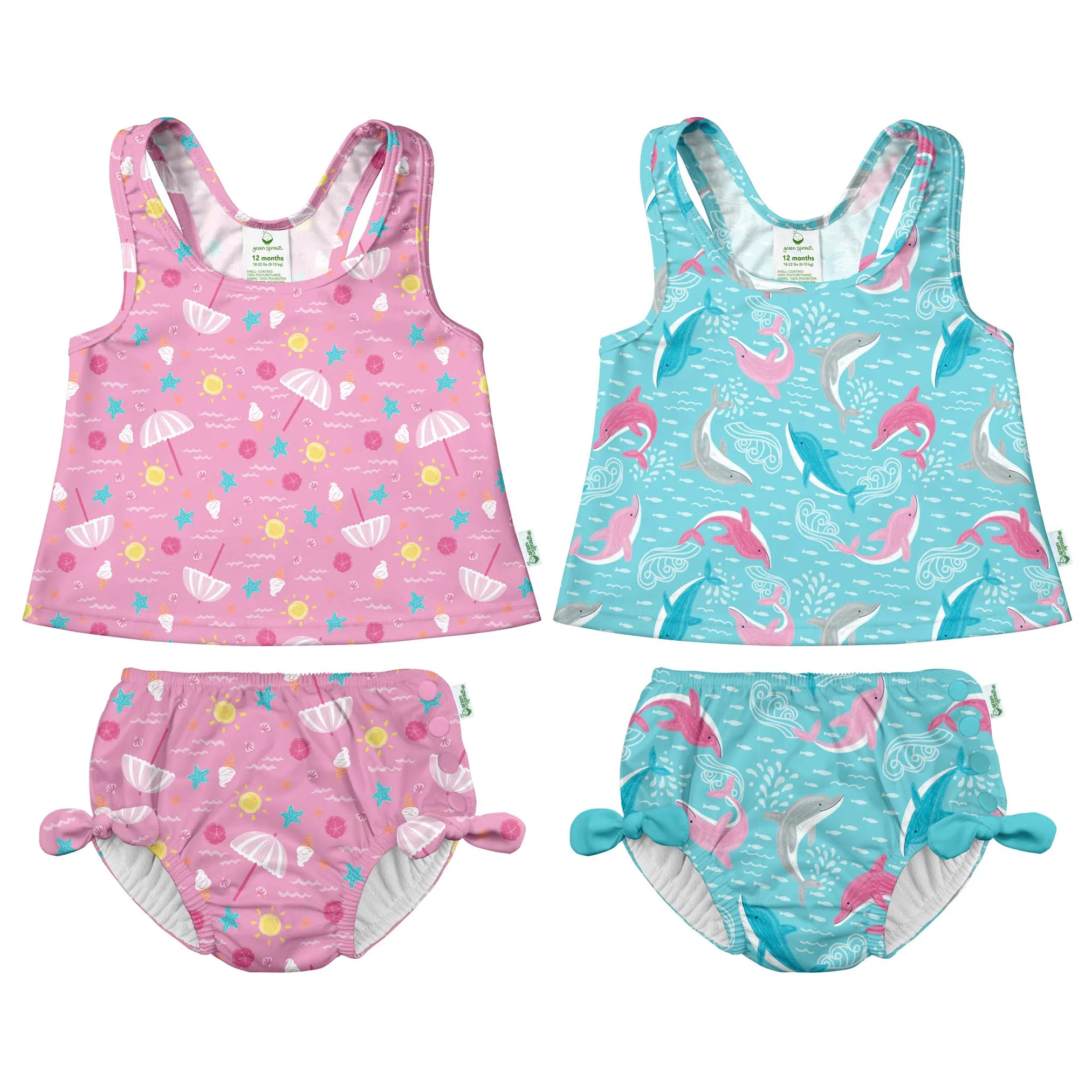 Green Sprouts, Inc. - Bow Tankini w/built in Swim Diaper