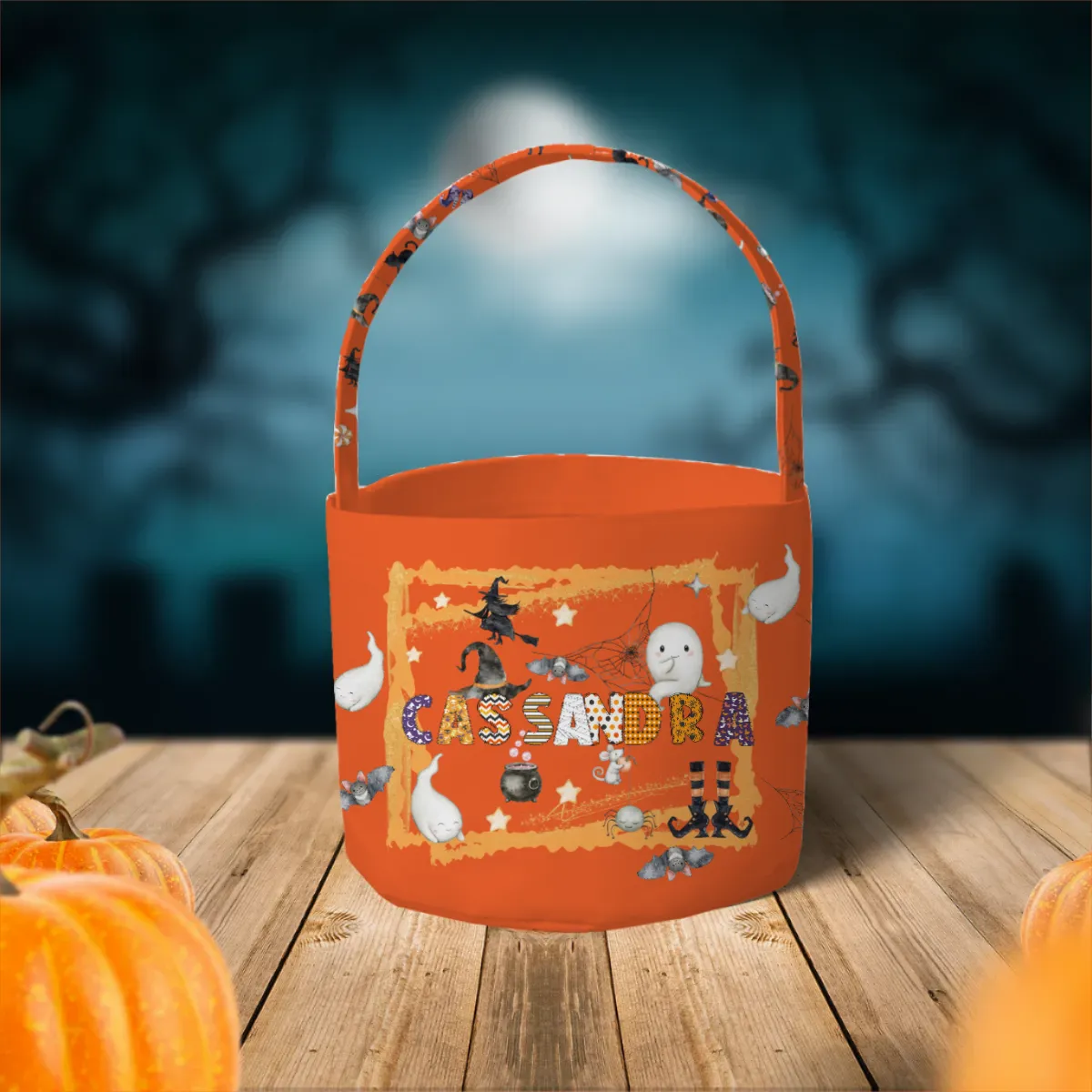 Halloween Fabric Basket, Personalised