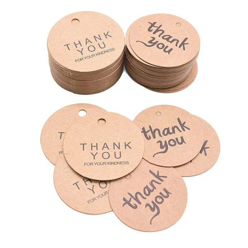 Handmade Hang Kraft Paper Tags (100pcs Packaging )