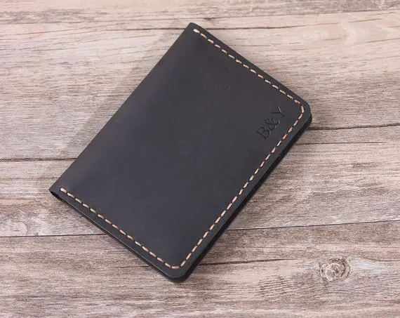 Handmade Personalized Leather Travel Passport Wallet