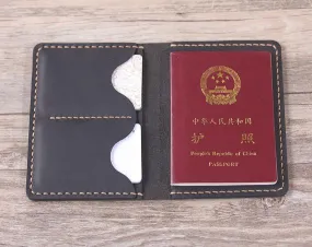 Handmade Personalized Leather Travel Passport Wallet