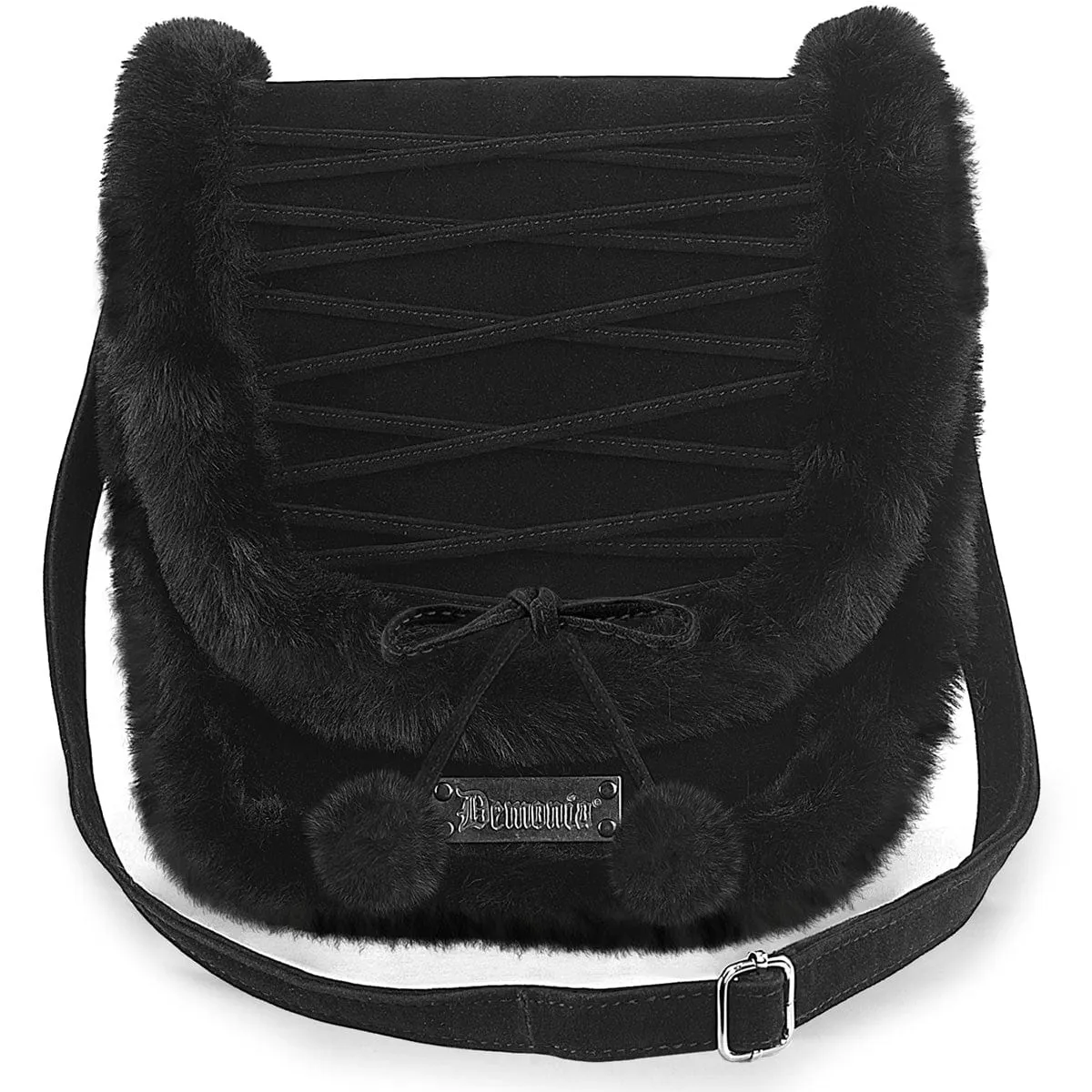 HB-663 Black FAUX SUEDE-FAUX FUR