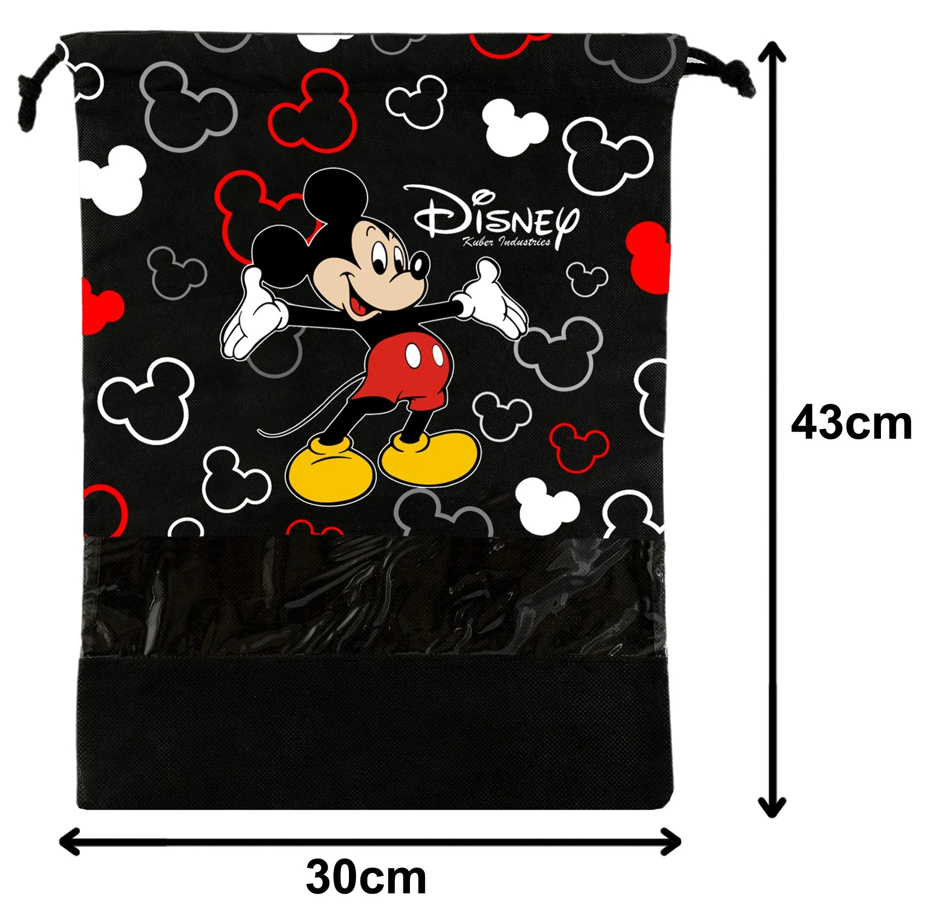 Heart Home Portable Travel Shoe Bags Dust-Proof Shoe Organizer Space Saving Storage Bags, Disney Mickey Print (Set of 9,Black) -HS_35_HEARTHS17974