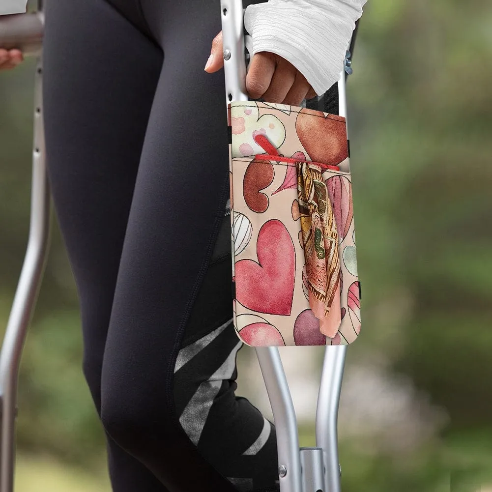 Hearts Crutch storage bag