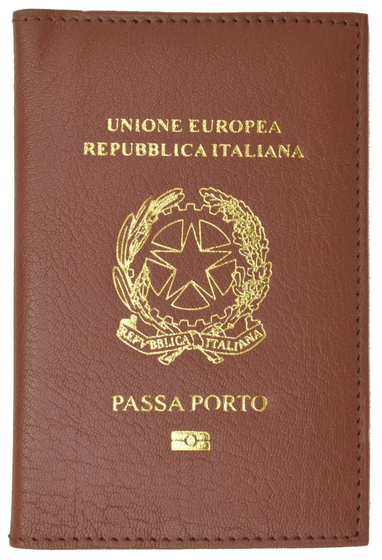 Italy Passport Wallet Genuine Leather Passport holder with Italy Emblem Imprinted Passaporto 151 Italy