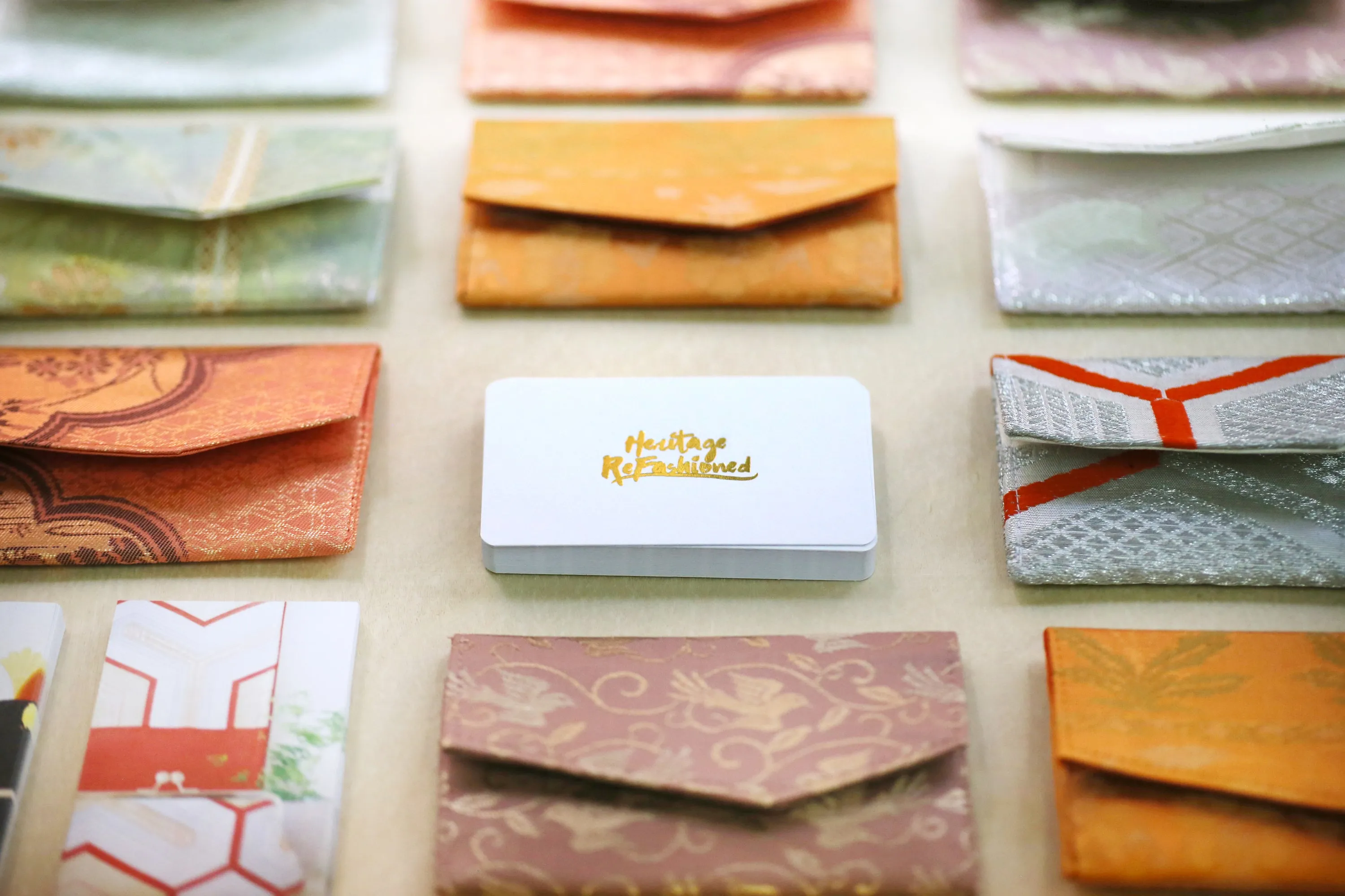 Japanese Kimono Business Card Holder | Upcycled from vintage textiles