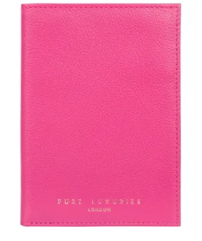 'Jet' Fuchsia Leather Passport Holder