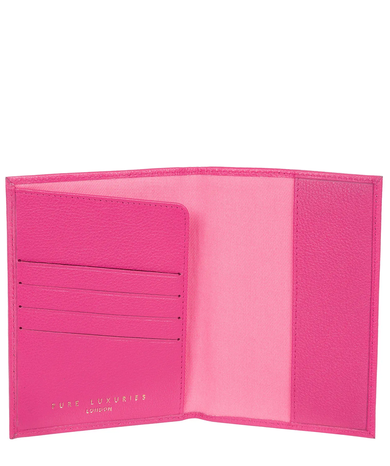 'Jet' Fuchsia Leather Passport Holder