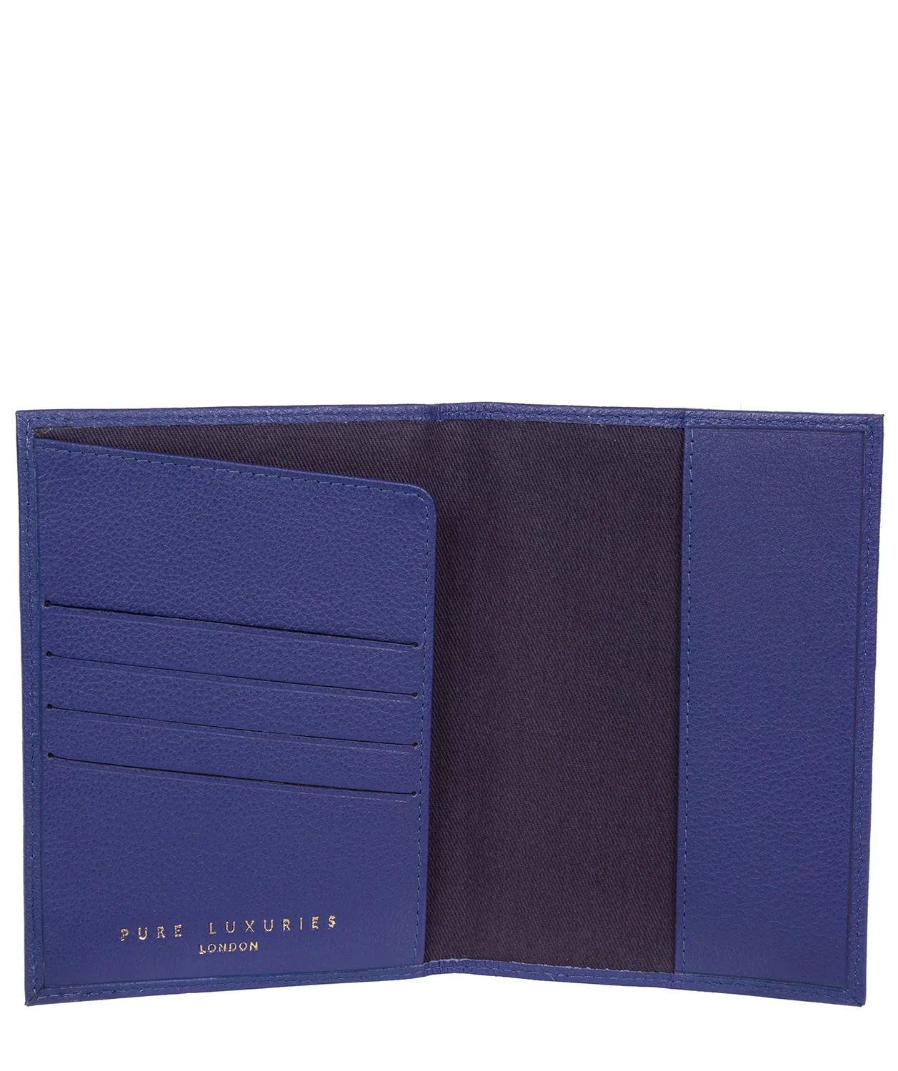 'Jet' Navy Blue Leather Passport Holder