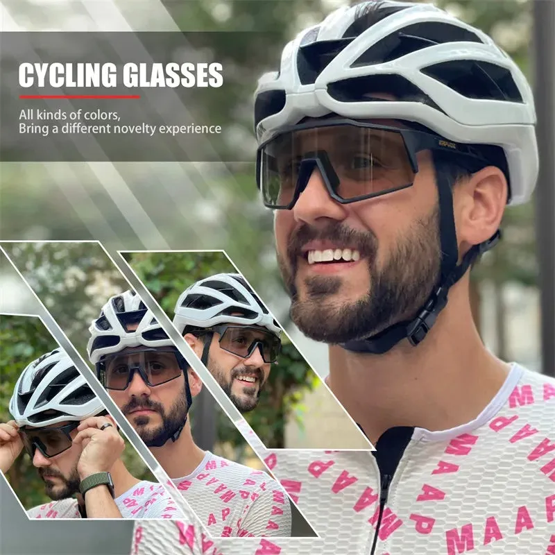 KAPVOE New Photochromic Cycling Glasses Men MTB Cycling Sunglasses Women Road Bicycle Glasses UV400 Outdoor Bicycle Sunglasses