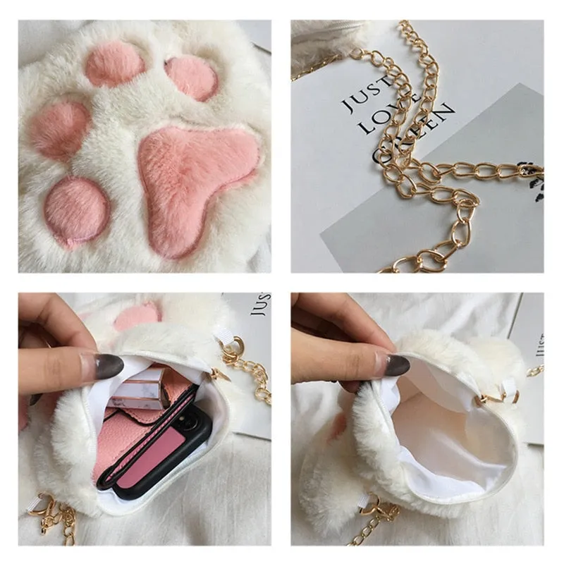 Kawaii Cat Paw Shoulder Bag  AD21069