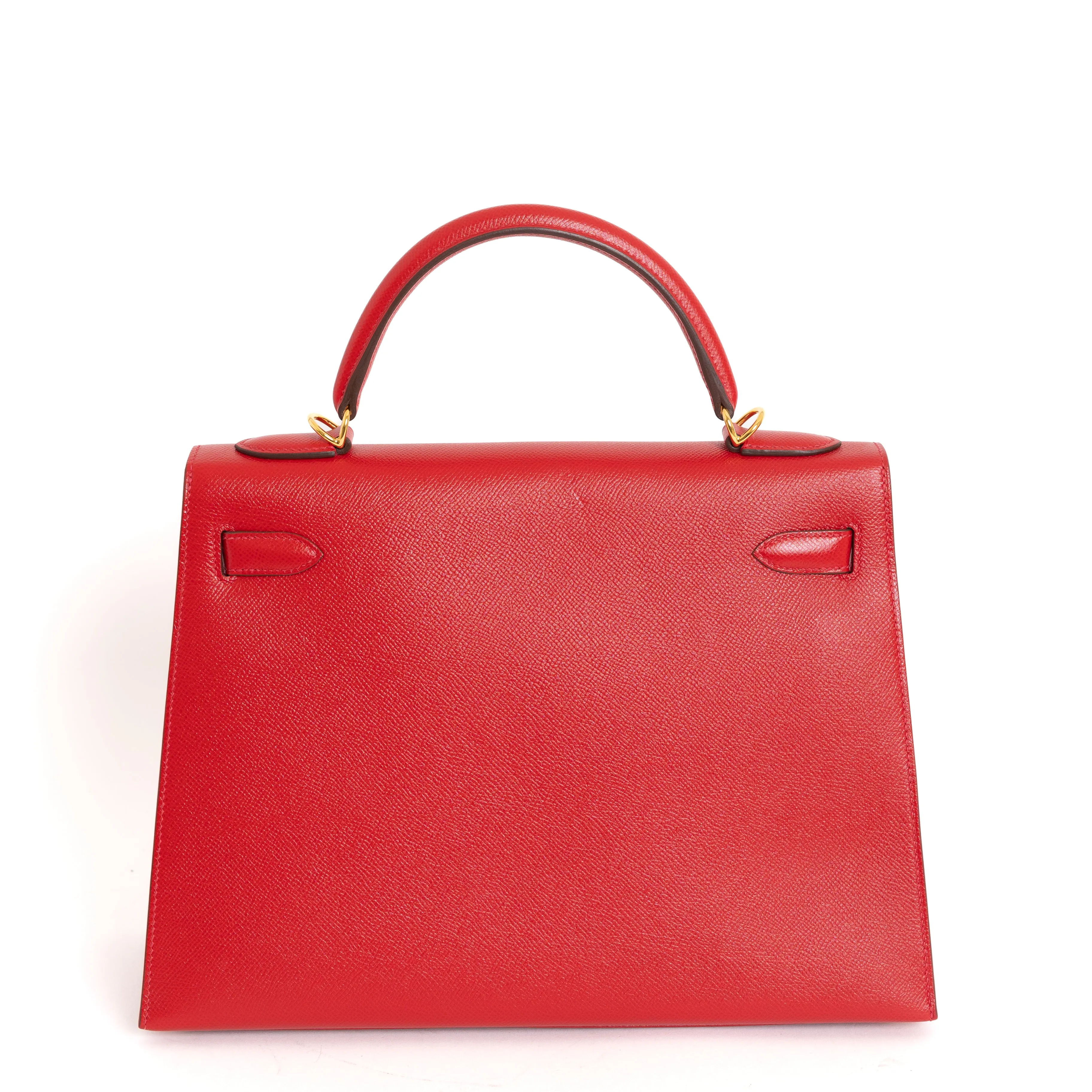 Kelly Sellier 32 Rouge Casaque Epsom Leather Gold Hardware