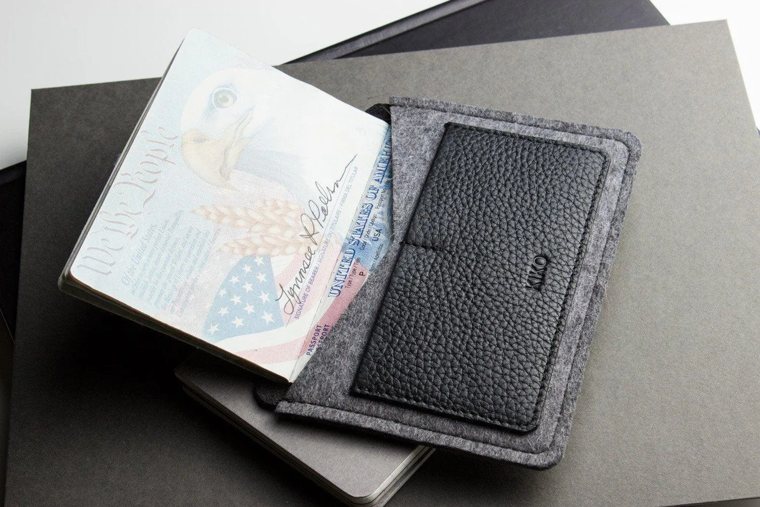 Kiko Leather Passport Holder