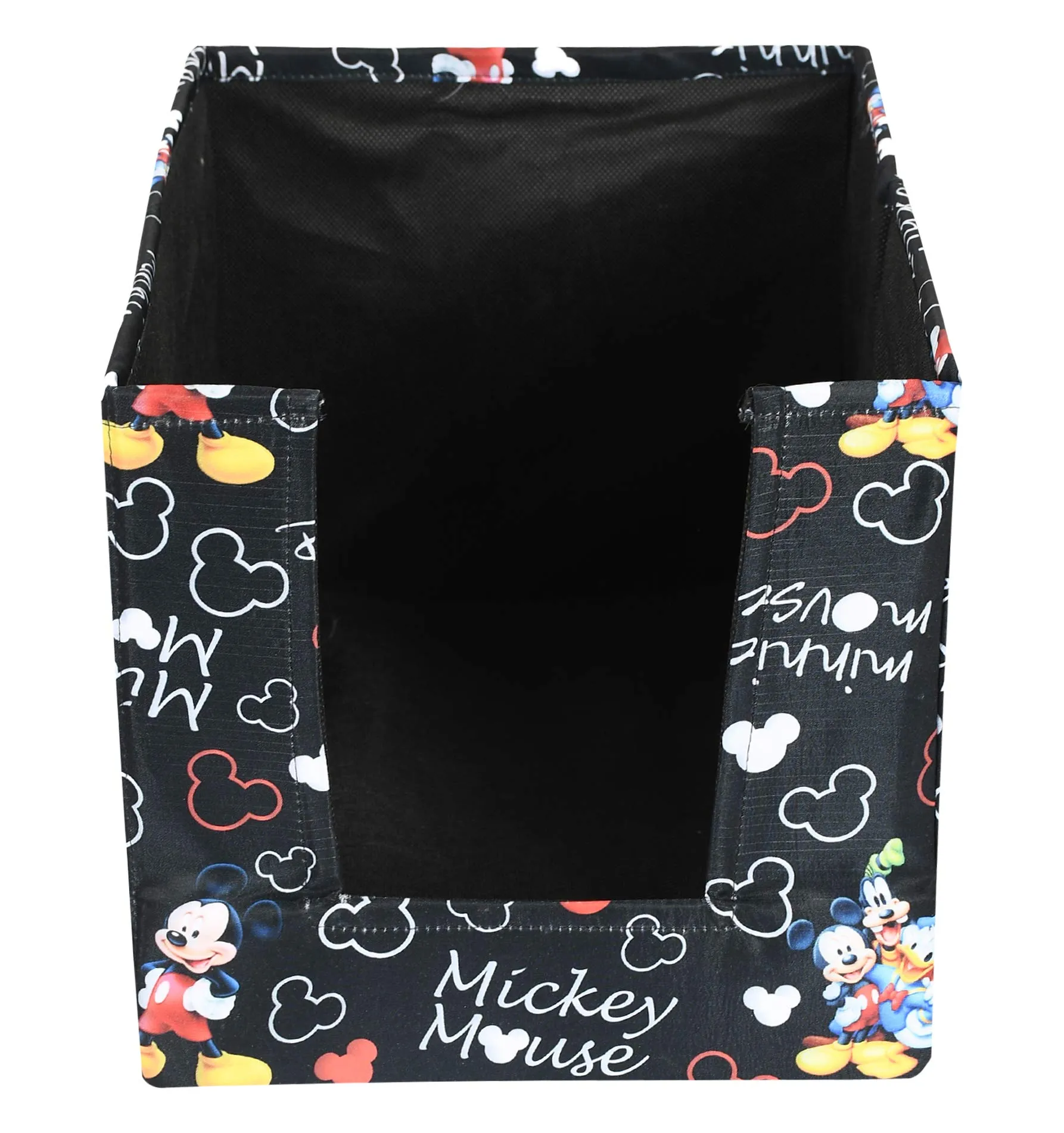 Kuber Industries Disney Mickey Print Non-Woven Shirt Stacker Closet Organizer - Shirts and Clothing Organizer With Handle (Black)-KUBMART16068