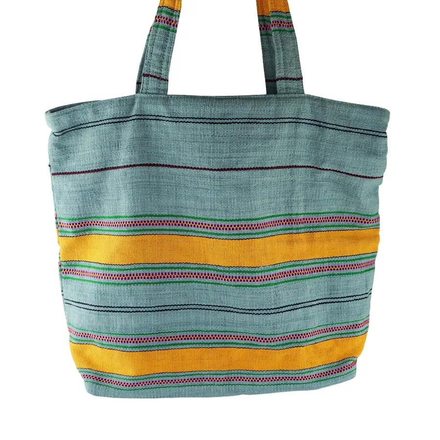 Large Turquoise Handwoven Tote