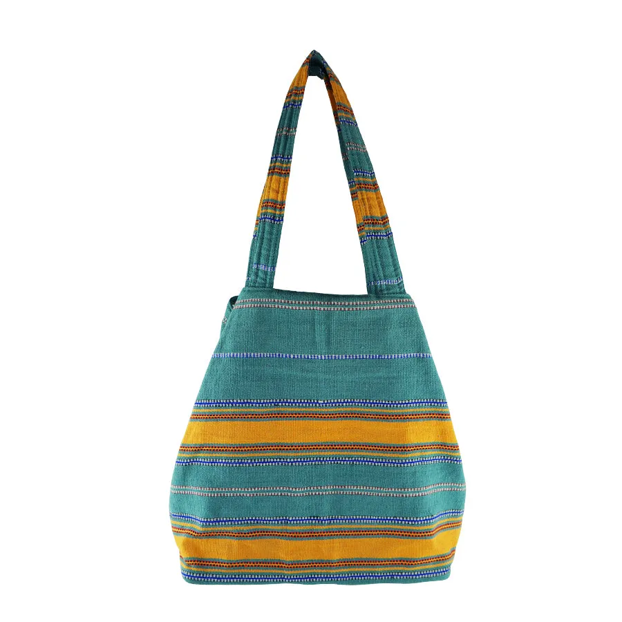 Large Turquoise Handwoven Tote