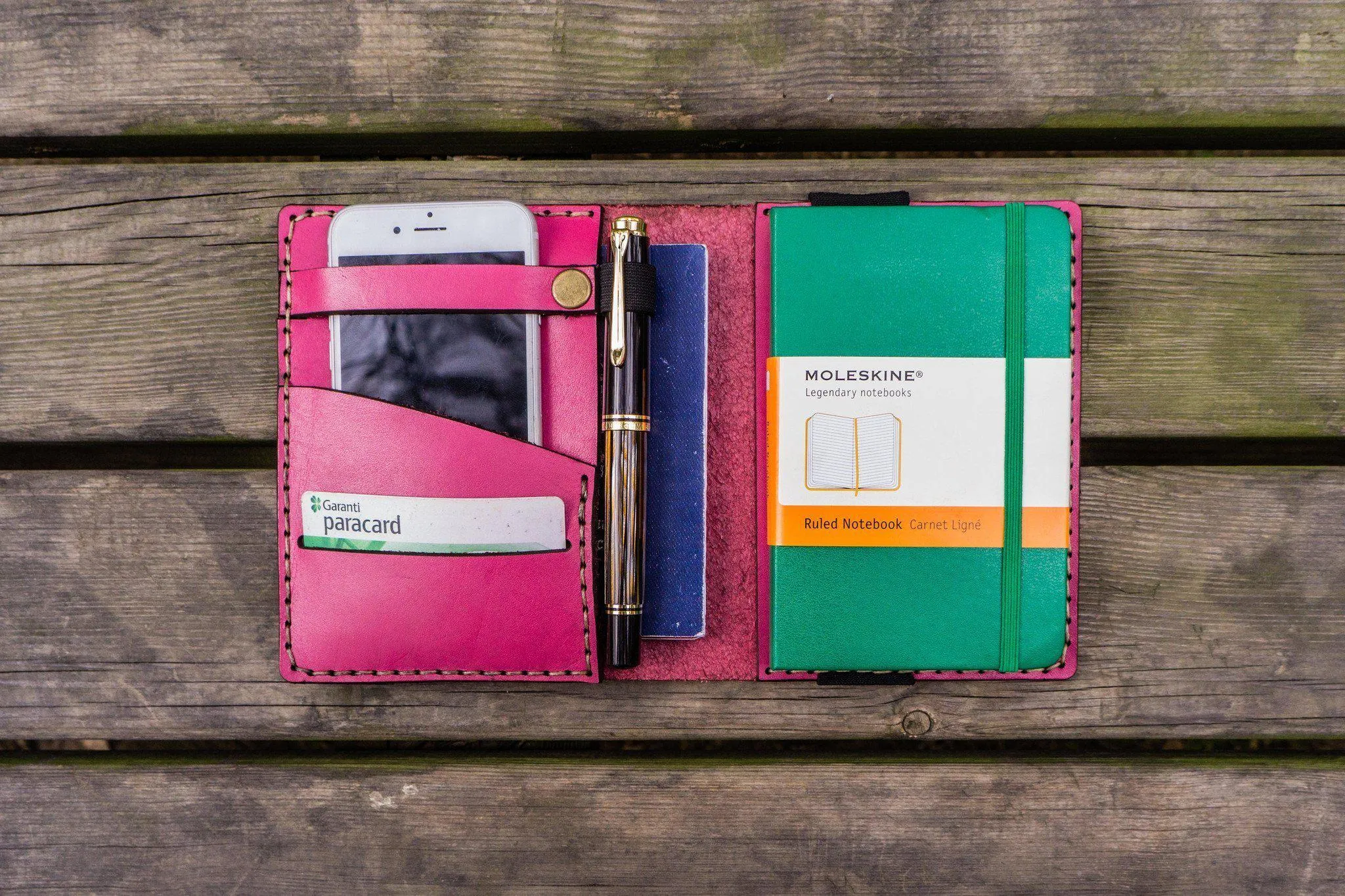 Leather Leuchtturm1917 A6 Notebook Cover - Pink