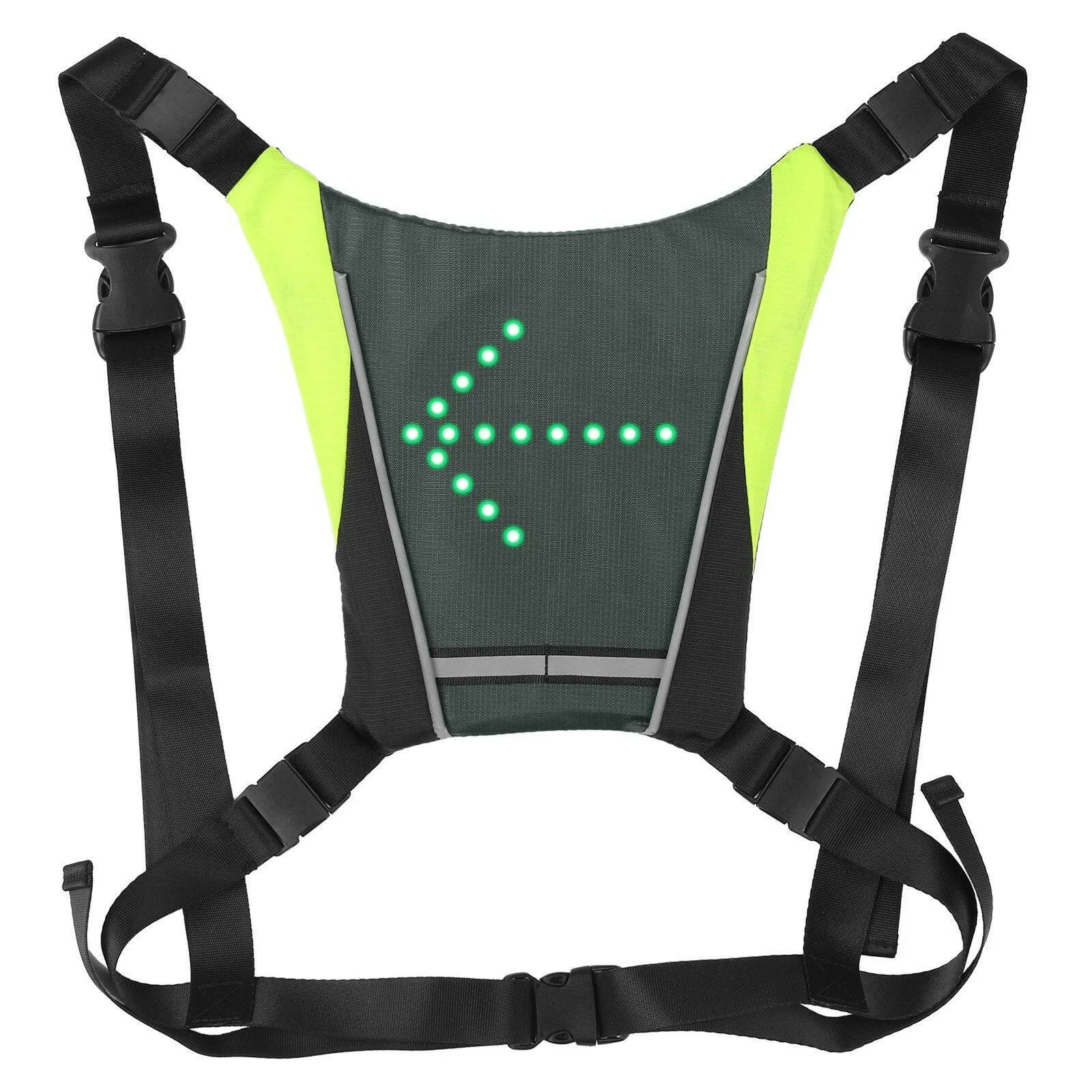 LED Turn Signal Bike Pack LED Backpack Widget with Direction Indicator USB Rechargeable Safety Light Bag Waterproof Bicycle Backpack Outdoor Running Bag Bicycle Bag Sports Vest Ultralight Riding Bag