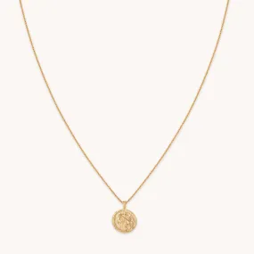 Libra Zodiac Pendant Necklace in Gold