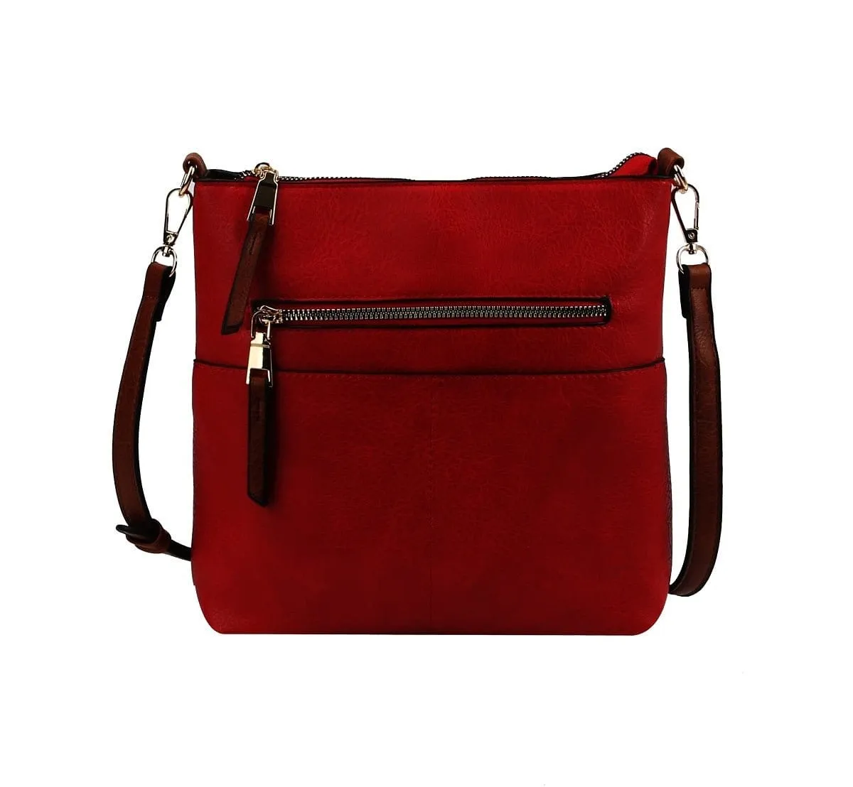 LQF038Z Elina Zipper Front Crossbody Bag