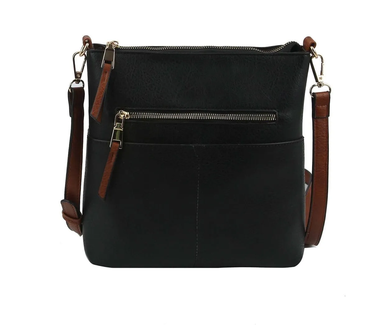 LQF038Z Elina Zipper Front Crossbody Bag