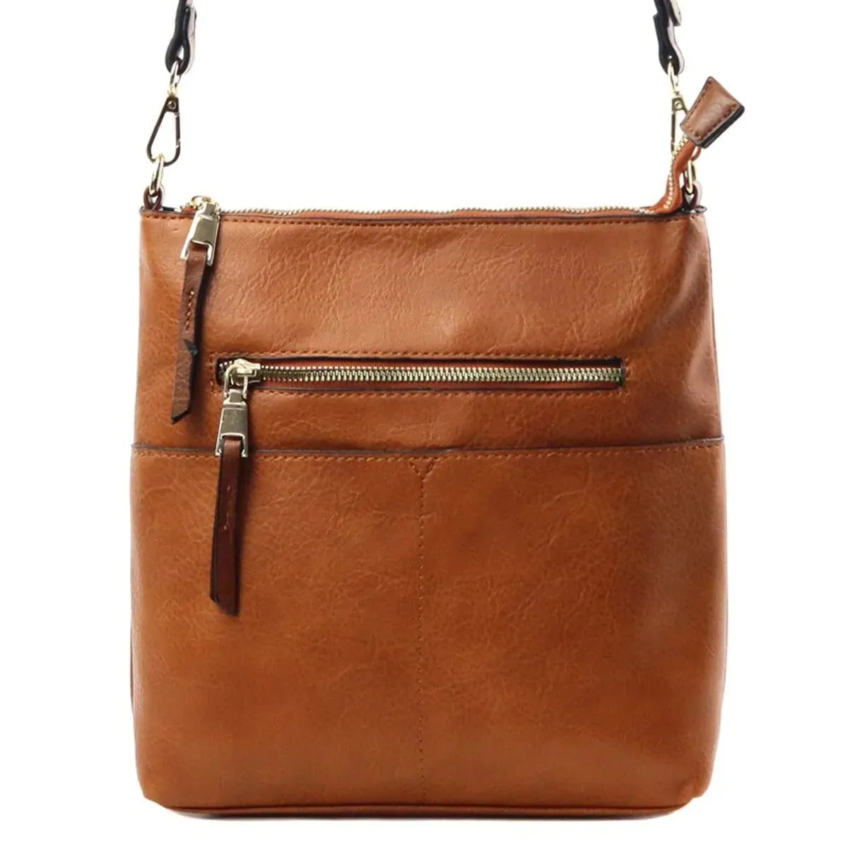 LQF038Z Elina Zipper Front Crossbody Bag