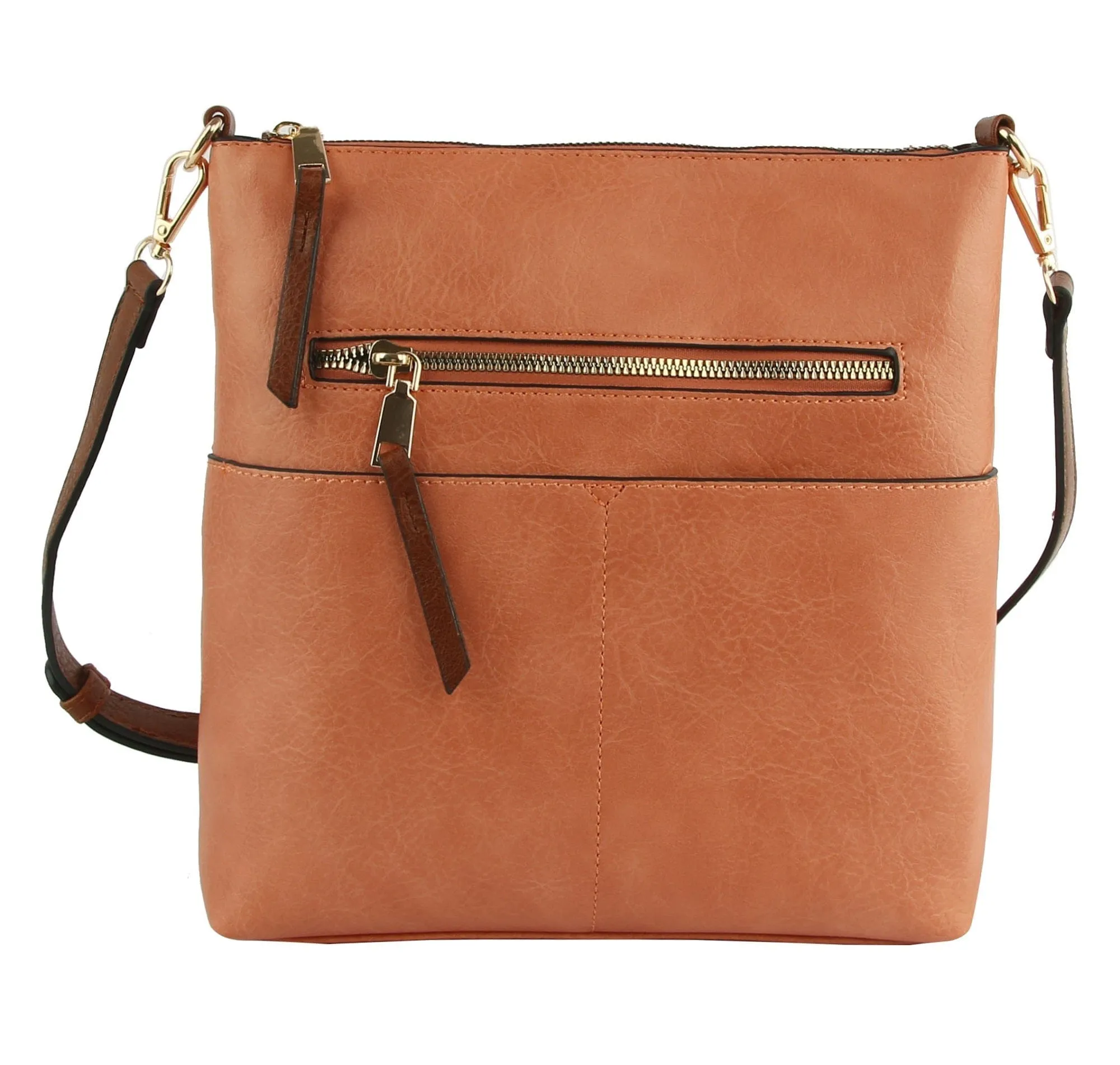 LQF038Z Elina Zipper Front Crossbody Bag