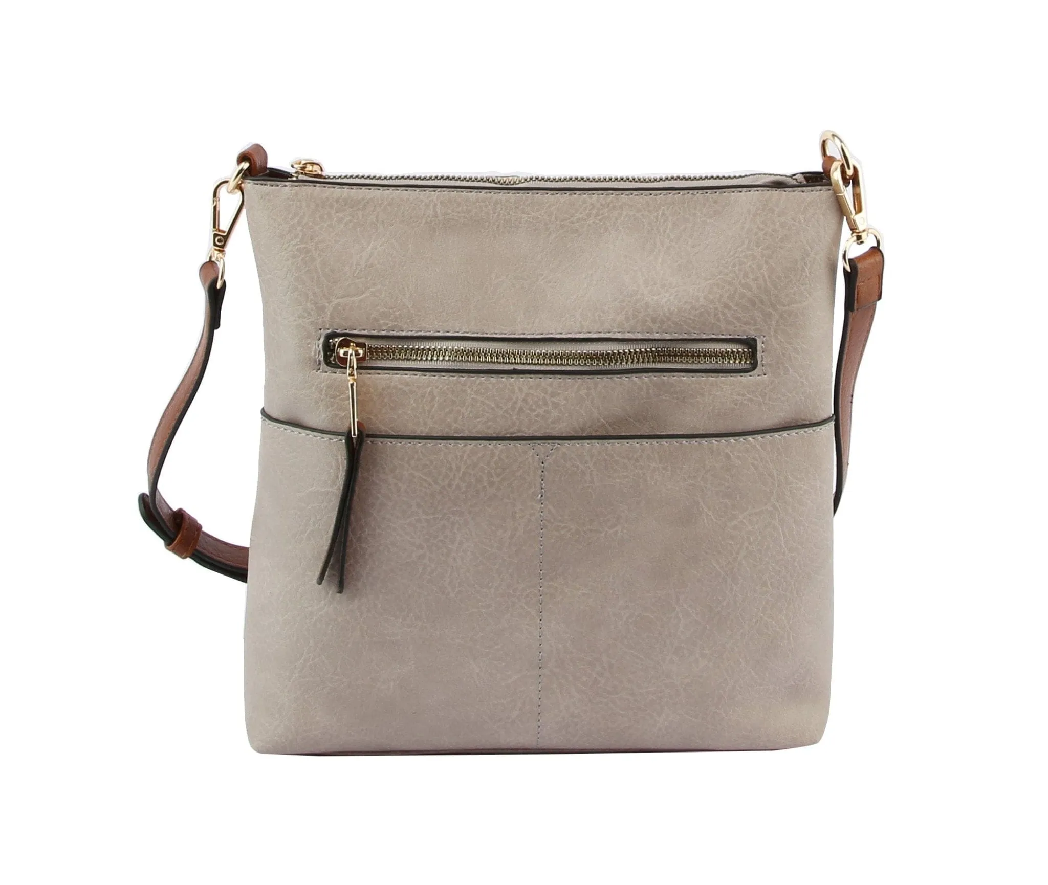 LQF038Z Elina Zipper Front Crossbody Bag