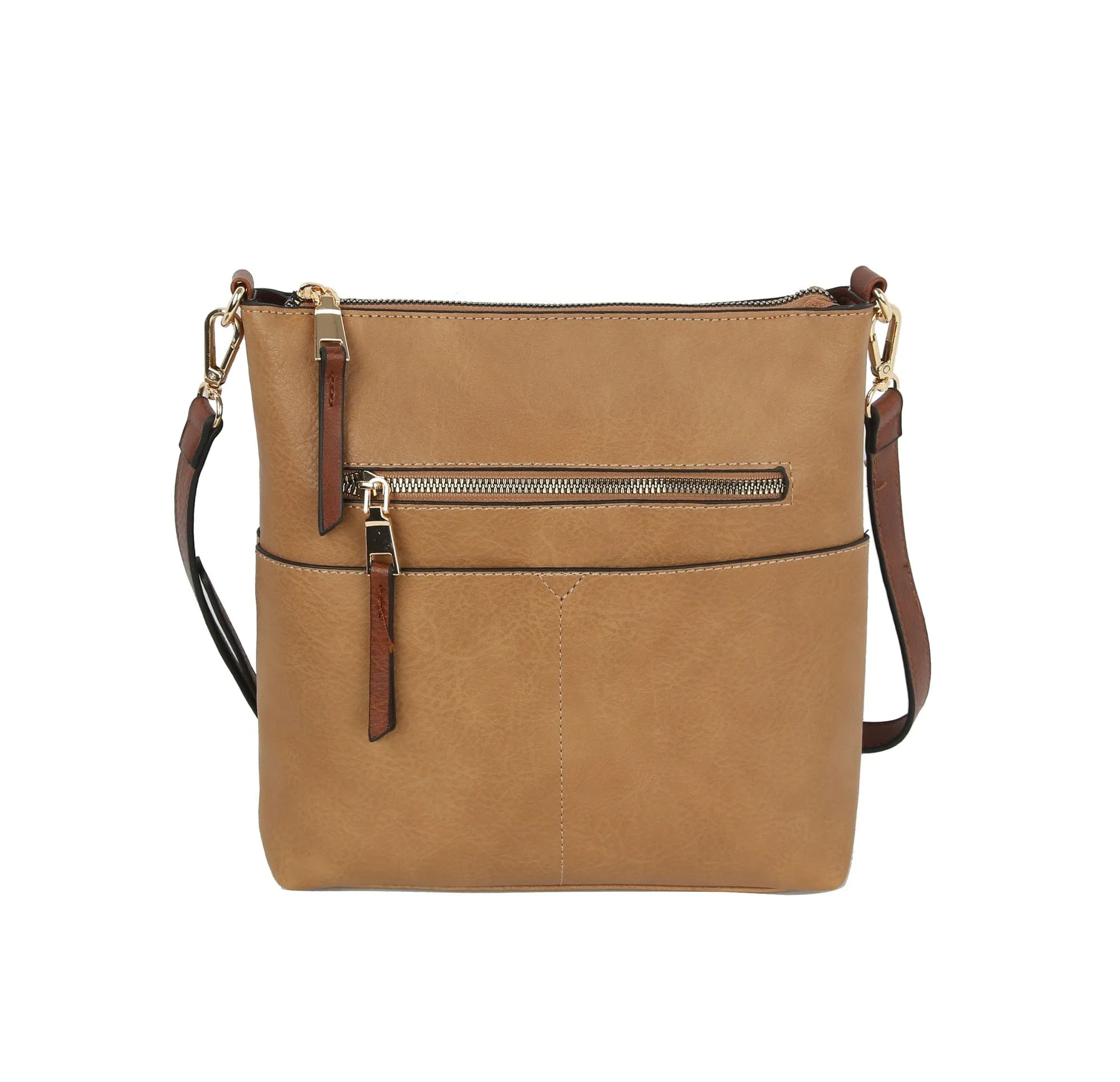 LQF038Z Elina Zipper Front Crossbody Bag