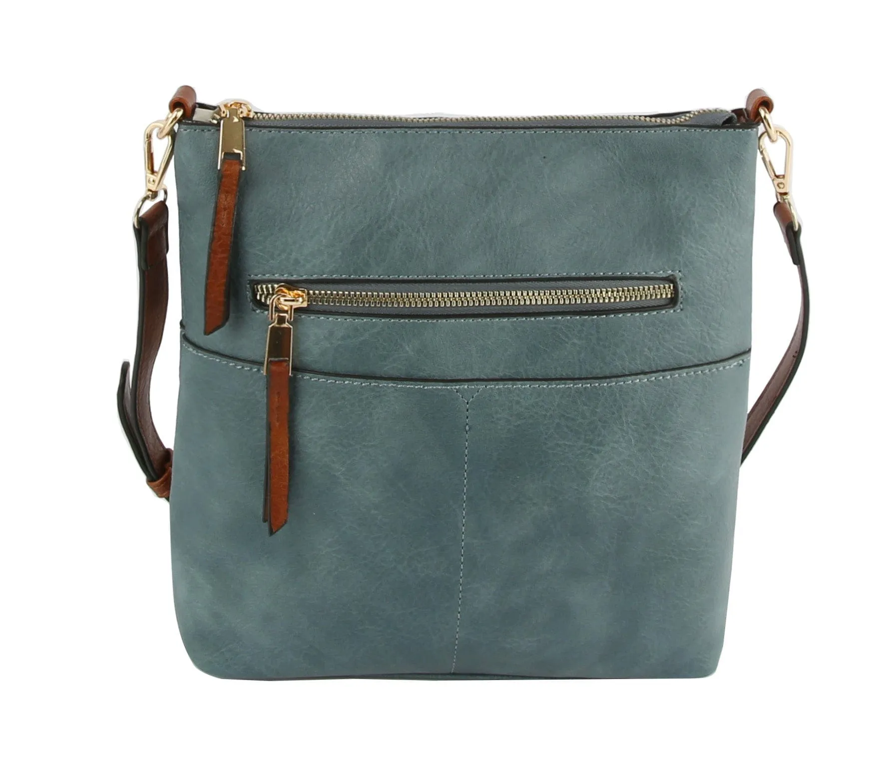 LQF038Z Elina Zipper Front Crossbody Bag