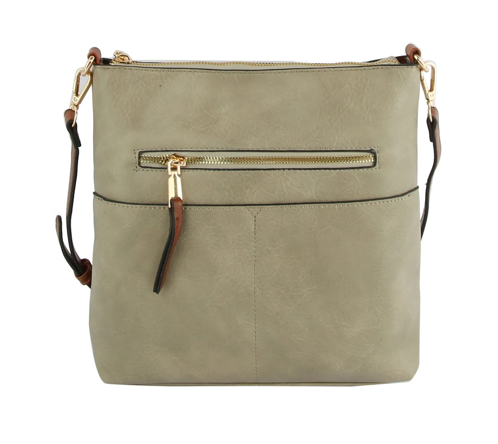 LQF038Z Elina Zipper Front Crossbody Bag