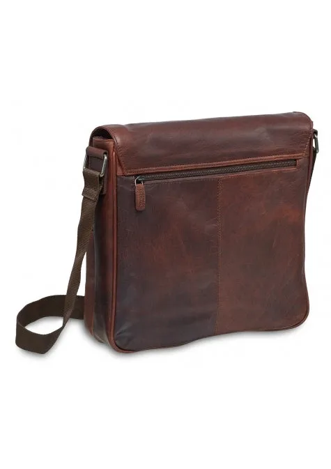 Mancini Leather Messenger Bag for 12'' Laptop/Tablet RFID