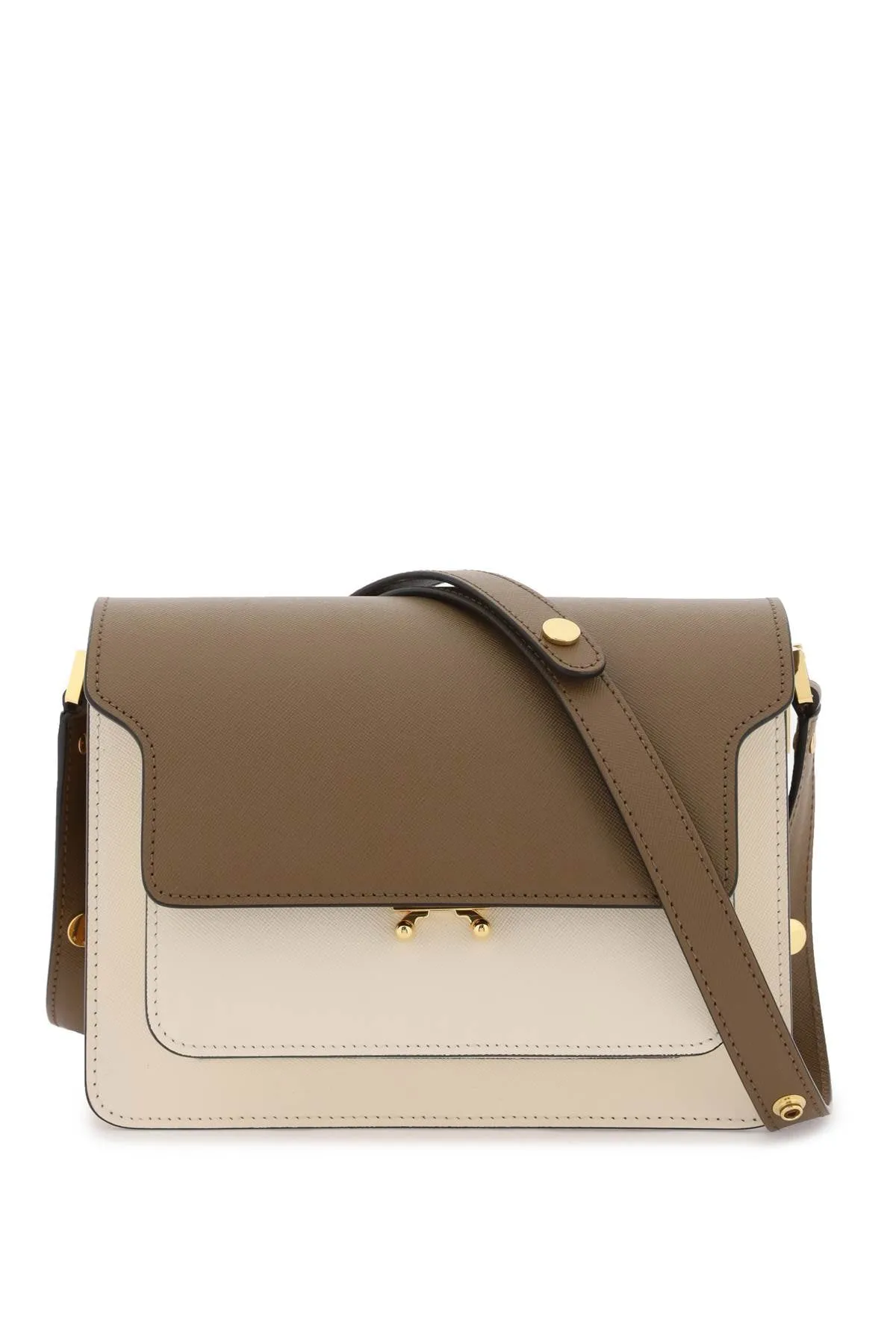 Marni tricolor leather medium trunk bag