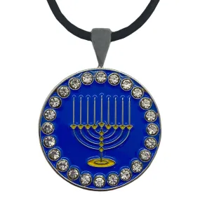 Menorah Golf Ball Marker Necklace