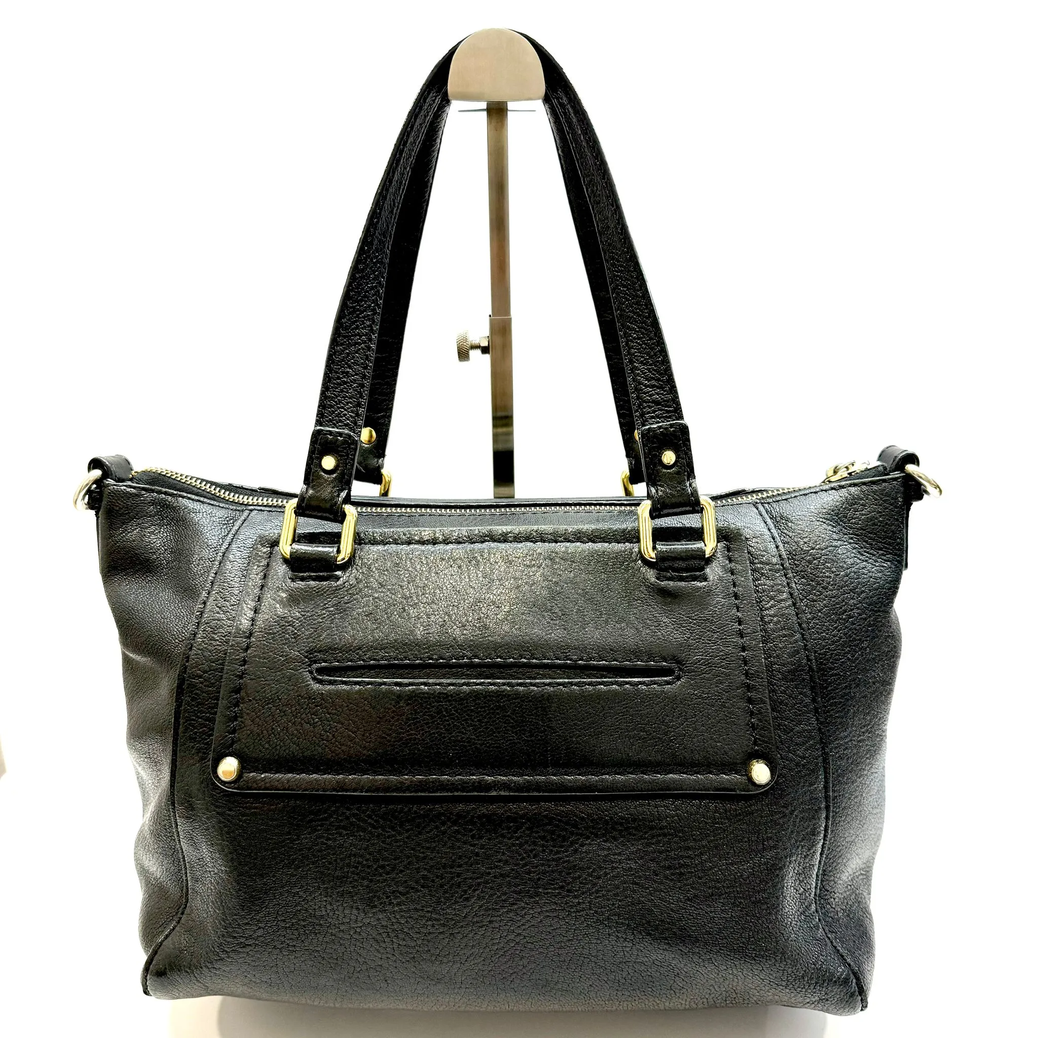 Michael Kors Black Leather Tote Bag