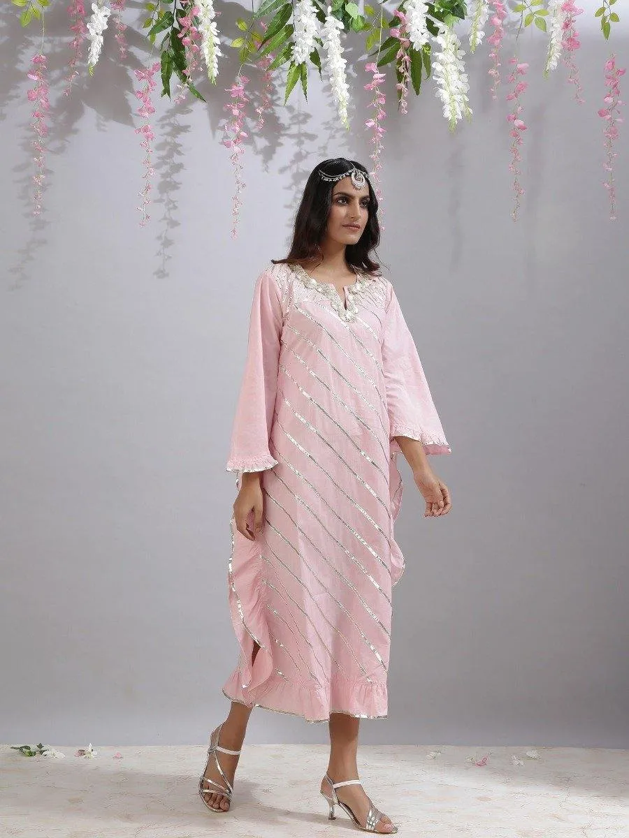 Mila powder pink kaftan