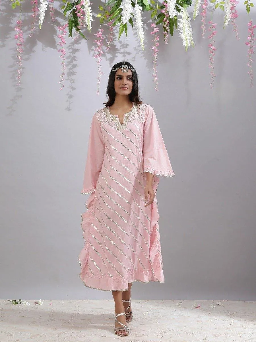 Mila powder pink kaftan