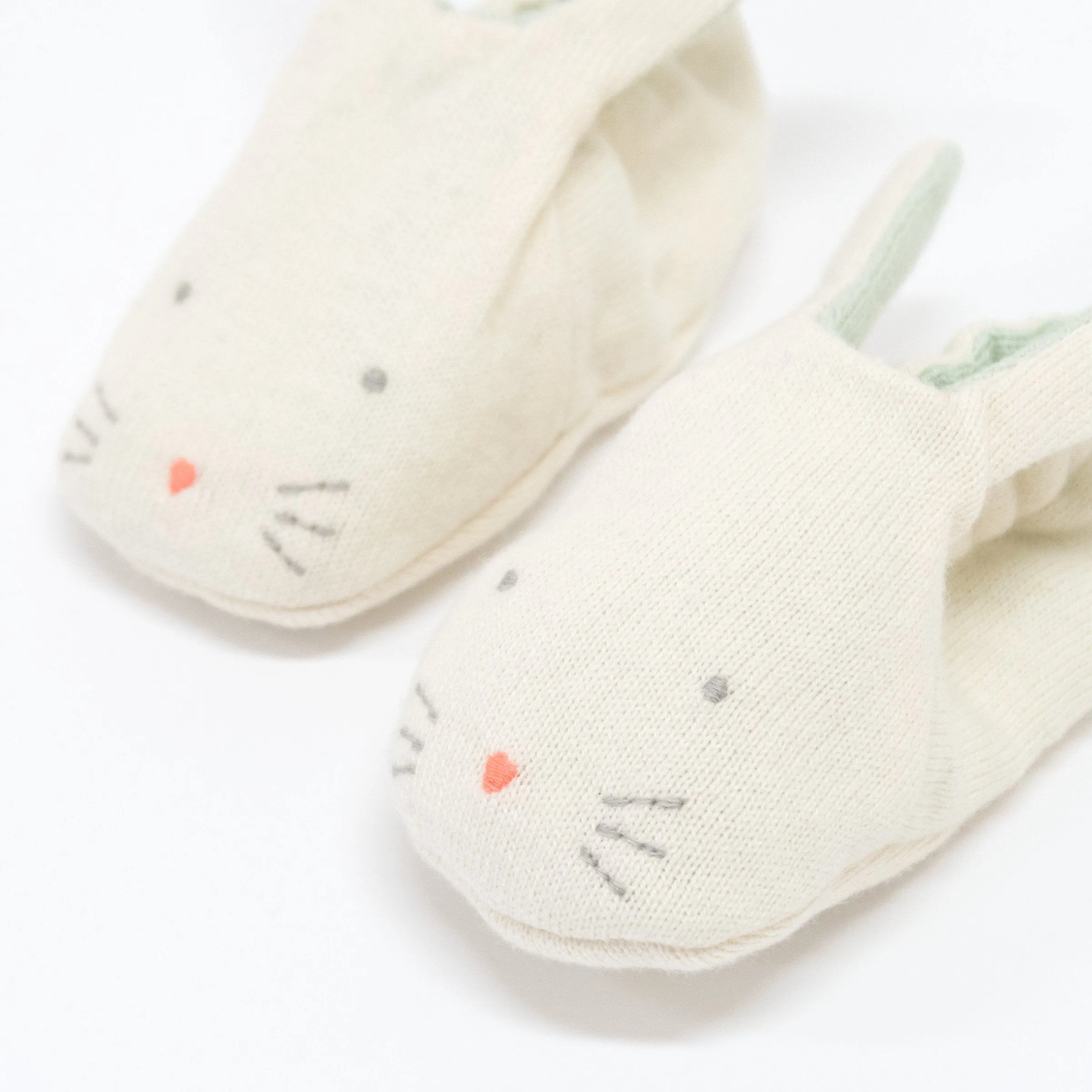 Mint Bunny Baby Booties