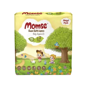 MOMSE BABY DIAPERS S-2 MINI 4-8 KG 90PCS