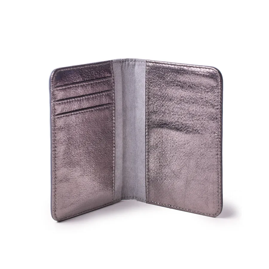 MONOGRAM PASSPORT HOLDER - MIRROR GRAY