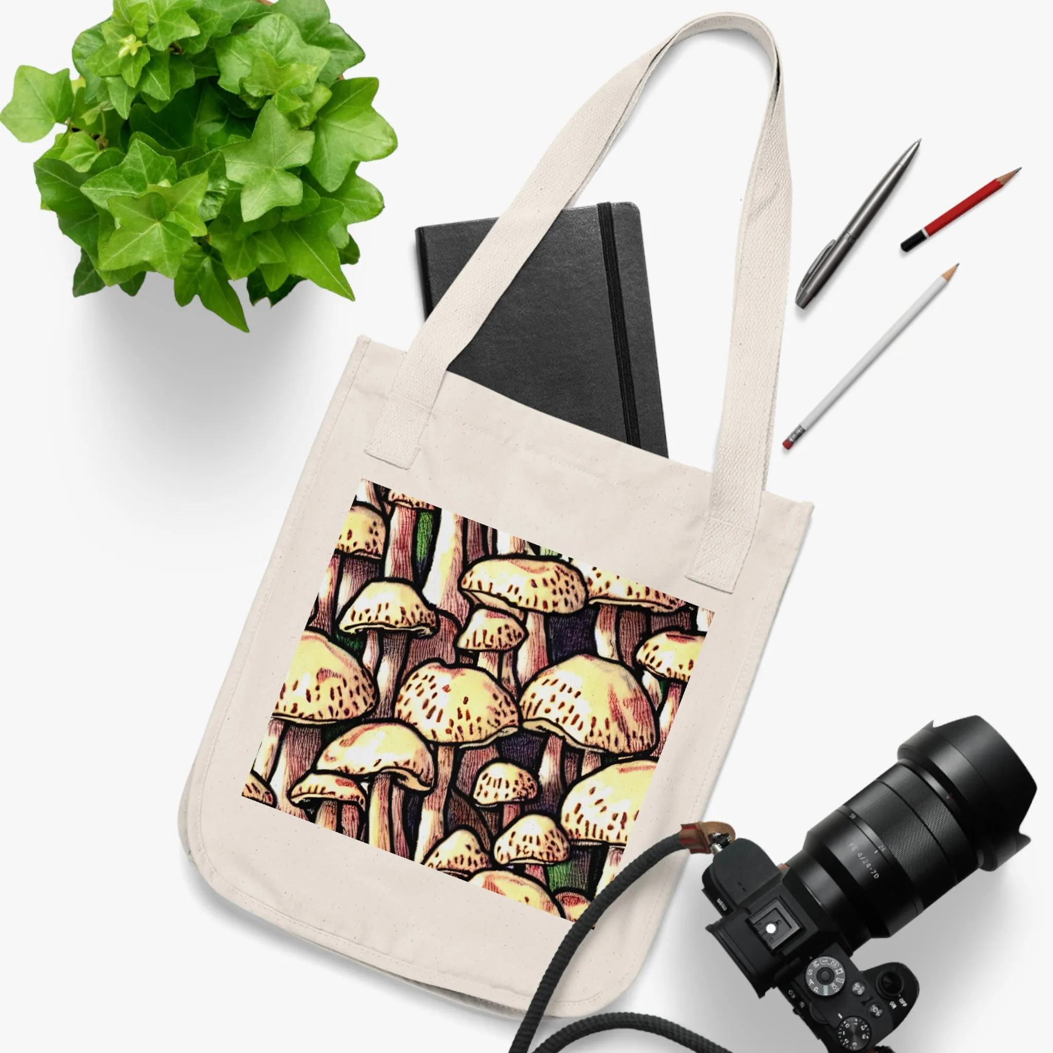 Mushroom Organic Canvas Tote Bag