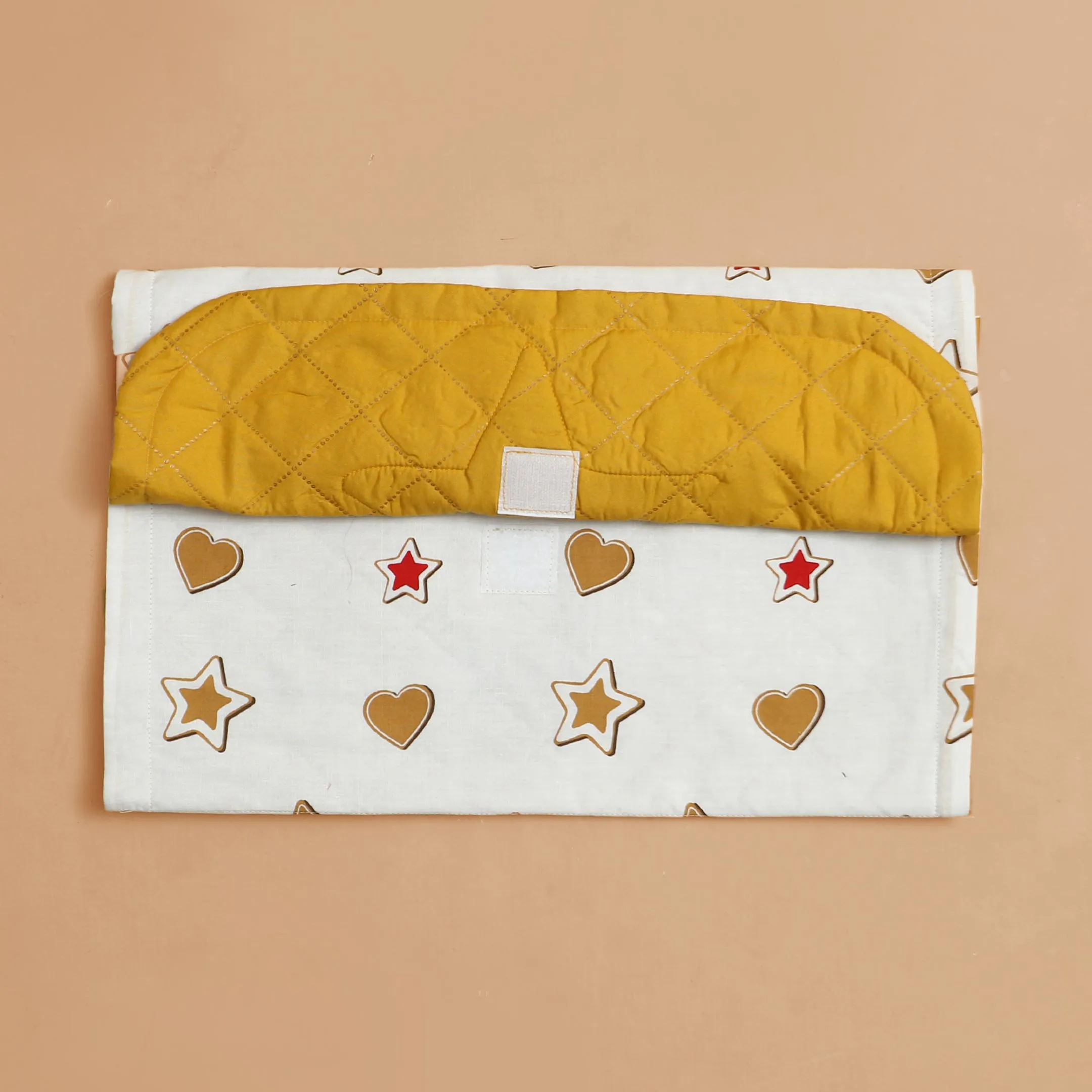 Mustard Stars Baby Diaper Changing Sheet