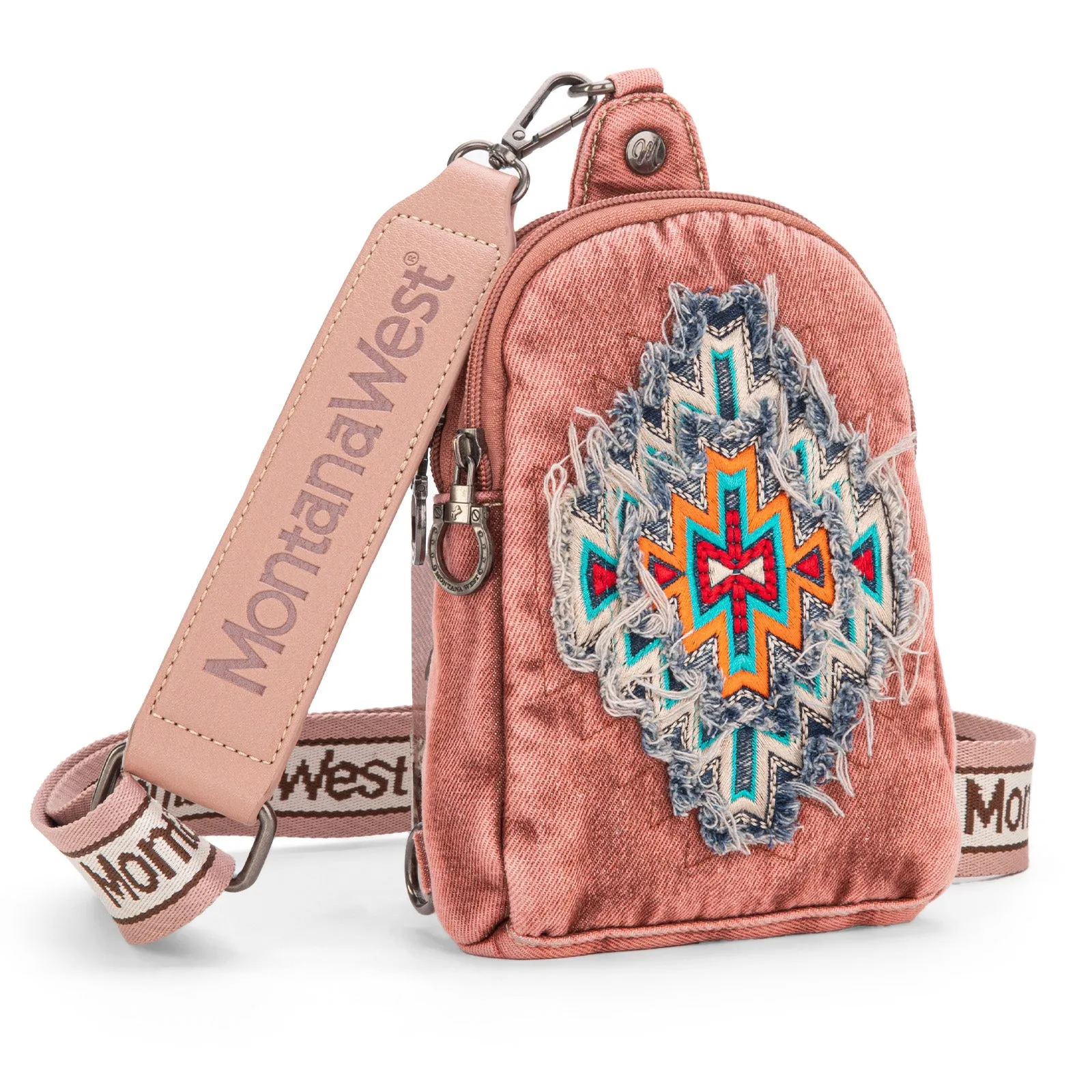 MW1210-210 Montana West Embroidered Aztec Collection Sling Bag