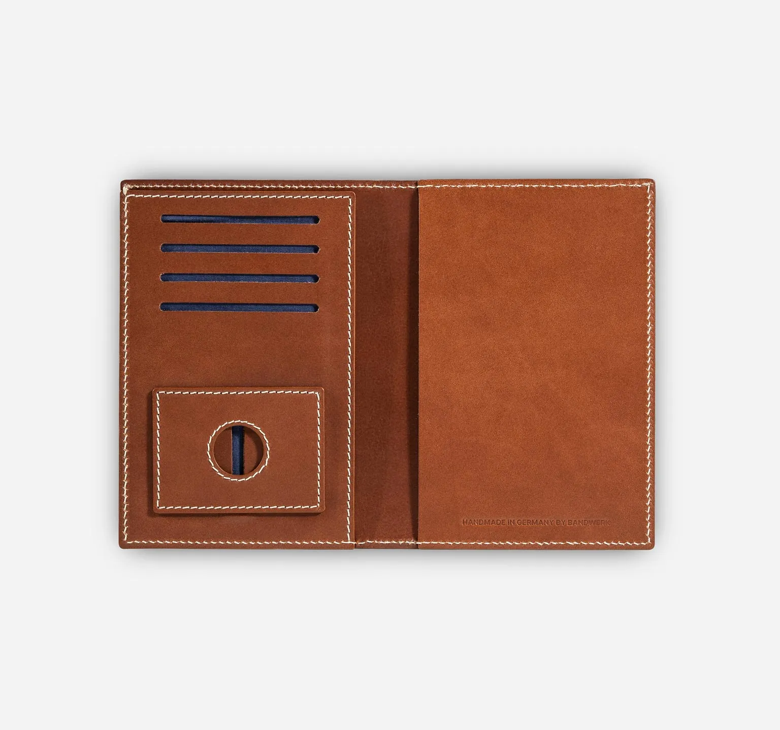 Nappa | Light Brown Contrast Seam | Passport Cover